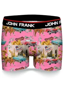 Pánské boxerky John Frank JFBD333 Barva: růžová, Velikost: M