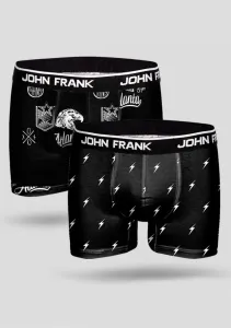 Pánské boxerky John Frank JF2BMC08 2PACK Barva: černá, Velikost: L
