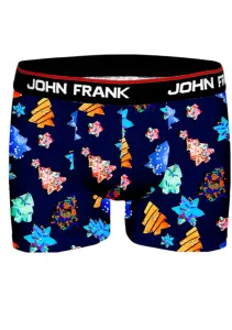 Pánské boxerky John Frank JFBD21 Barva: Tm. modrá, Velikost: M