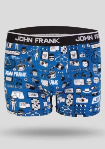 Pánské boxerky John Frank JFBD216 Barva: Modrá, Velikost: M