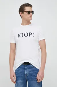 Bavlněné tričko Joop! bílá barva, s potiskem