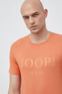 Bavlněné tričko Joop! oranžová barva, s potiskem