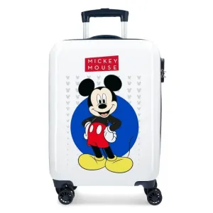 JOUMMA BAGS - Luxusní dětský ABS cestovní kufr MICKEY MOUSE White, 55x38x20cm, 34L, 4681762