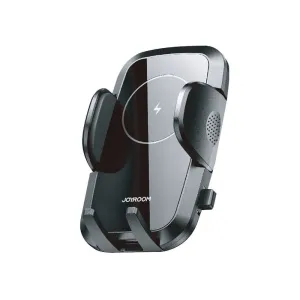 Joyroom Wireless Vent držák na mobil do auta, Qi nabíječka 15W, černý (JR-ZS241)