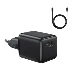 Joyroom Mini Fast Charger síťová nabíječka USB-C PD 25W + kabel USB-C / USB-C, černá