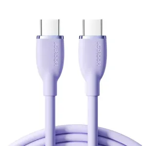 Barevný 100W kabel USB C na USB C Joyroom SA29-CC5 / 100W / 1,2 m (fialový)