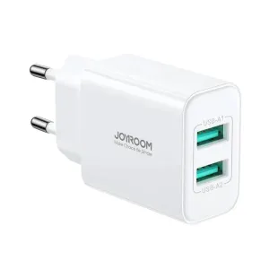 Síťová nabíječka Joyroom JR-TCN04, 2,1 A (EU) 2 USB (bílá)