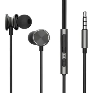 Kabelová sluchátka do uší Joyroom JR-EW03, (tmavě šedá)