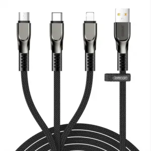 Joyroom 3in1 kabel USB - Lightning / microUSB / USB-C 3.5A 1.3m, černý (S-1335K4)