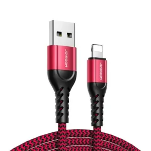 Joyroom N10 3x kabel USB / Lightning 0.25m + 1.2m + 2m, červený