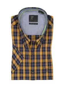 Nadměrná velikost: Jp1880, Bavlněná košile s károvaným vzorem Modrá #4455944