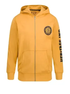 Nadměrná velikost: Jp1880, Bunda s kapucí, logem na hrudi a nápisem na rukávu žlutý #5434754