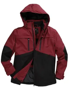 Nadměrná velikost: Jp1880, Trekkingová bunda s odnímatelnou kapucí červená