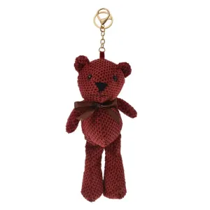 Přívěsek na klíče/ kabelku červený medvídek Bear - 10*20/ 27cm JZKC0075