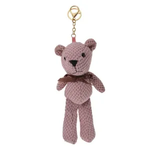 Přívěsek na klíče/ kabelku růžový medvídek Bear - 10*20/ 27cm JZKC0074