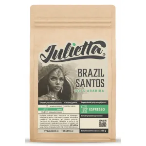 Julietta Brazil Santos  čerstvě pražená zrnková káva 250 g