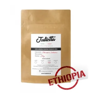 Julietta Ethiopia Sidamo čerstvě pražená zrnková káva 250 g