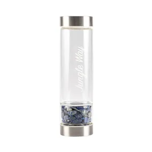 Jungle Way Designová skleněná láhev s lapisem lazuli 480 ml