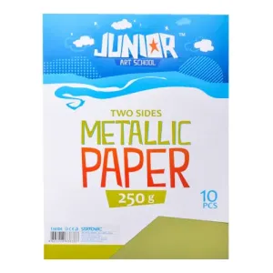 JUNIOR-ST - Dekorační papír A4 10 ks světle zelený metallic 250 g
