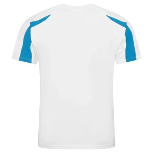 Just Cool Dětské sportovní tričko Contrast Cool T - Bílá / modrá | 12-13 let
