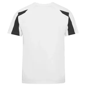 Just Cool Dětské sportovní tričko Contrast Cool T - Bílá / černá | 7-8 let