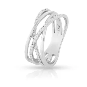 JVD Moderní stříbrný prsten se zirkony SVLR0376XH2BI 52 mm