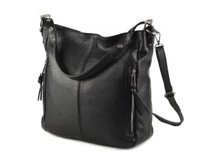 Dámská kožená kabelka Černá, 34 x 11 x 32 (XT00-JC5024-09DOL)