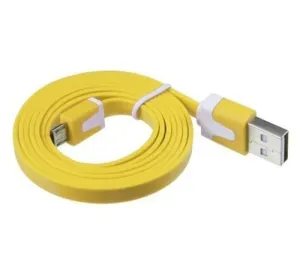 Micro USB kabel - žlutý