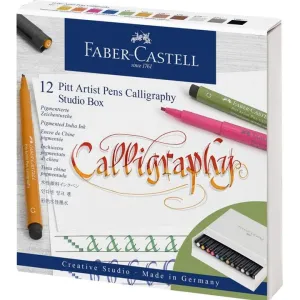 Kaligrafické pera Faber-Castell Pitt / studio box 12 ks (pomůcky na)