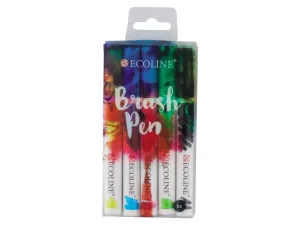 Akvarelové pera Ecoline Brush Pen / 5 dílná sada