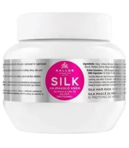 Kallos Hydratační maska na vlasy s olivovým olejem a hedvábným proteinem KJMN (Silk Hair Mask with Olive Oil and Silk Protein) 1000 ml