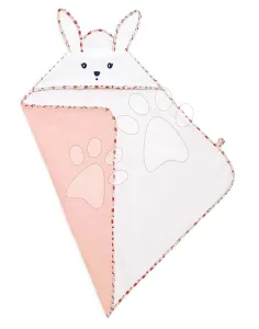 Osuška s kapucí pro nejmenší Zajíček Bath Towel Poppy K'Doux Kaloo růžová 75*75 cm z jemného měkkého materiálu od 0 měsíců