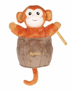 Plyšová opička loutkové divadlo Jack Monkey Kachoo Kaloo překvapení v kokosovém ořechu 25 cm pro nejmenší od 0 měsíců