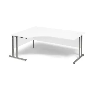 Psací stůl FLEXUS, levý, 1800x1200 mm, bílá