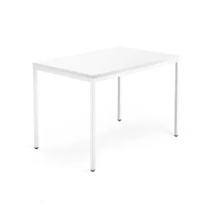 Psací stůl QBUS, 4 nohy, 1200x800 mm, bílý rám, bílá