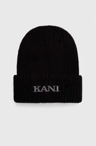 Čepice Karl Kani černá barva, z husté pleteniny #5640136