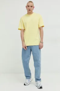 Bavlněné tričko Karl Kani žlutá barva, s aplikací