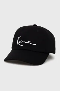 Bavlněná čepice Karl Kani černá barva, s aplikací, KKMACCQ12003-black