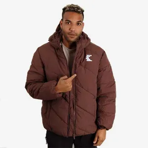 Zimní bunda Karl Kani OG Hooded Puffer Jacket Brown #1129151