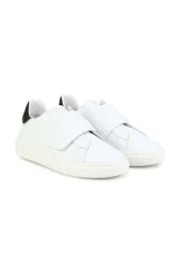 Dětské kožené sneakers boty Karl Lagerfeld bílá barva
