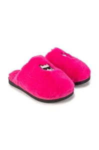 Dětské papuče Karl Lagerfeld růžová barva #4976286