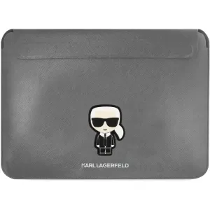 Karl Lagerfeld Sleeve KLCS16PISFG 16 inch silver Saffiano Ikonik Karl