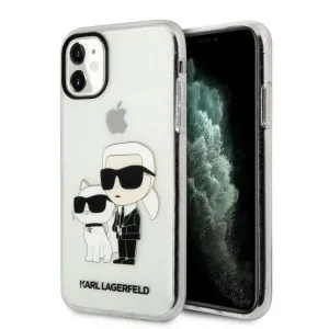 Karl Lagerfeld KLHCN61HNKCTGT Apple iPhone 11 transparent hardcase Gliter Karl&Choupette