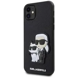 Karl Lagerfeld PU Saffiano Karl and Choupette NFT Zadní Kryt pro iPhone 11 Black