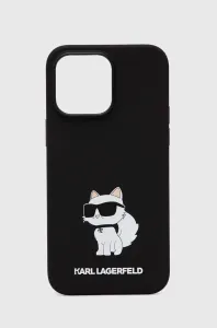 Pouzdro Karl Lagerfeld Liquid Silicone Choupette NFT zadní kryt pro Apple iPhone 14 PRO MAX Black