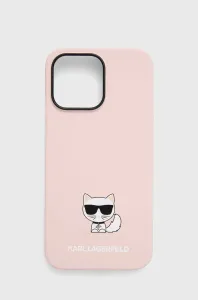 Karl Lagerfeld KLHCP14XSLCTPI Apple iPhone 14 Pro Max hardcase light pink Silicone Choupette Body