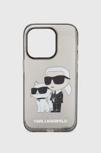 Karl Lagerfeld KLHCP14LHNKCTGK Apple iPhone 14 Pro black hardcase IML GLIT NFT Karl&Choupette