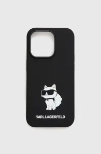 Pouzdro Karl Lagerfeld Liquid Silicone Choupette NFT zadní kryt pro Apple iPhone 14 PRO Black