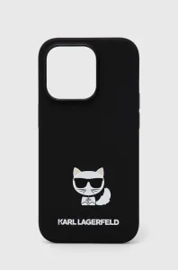 Pouzdro Karl Lagerfeld Liquid Silicone Choupette zadní kryt pro Apple iPhone 14 PRO Black
