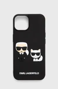 Karl Lagerfeld KLHCP14S3DRKCK Apple iPhone 14 black hardcase Karl&Choupette Ikonik 3D